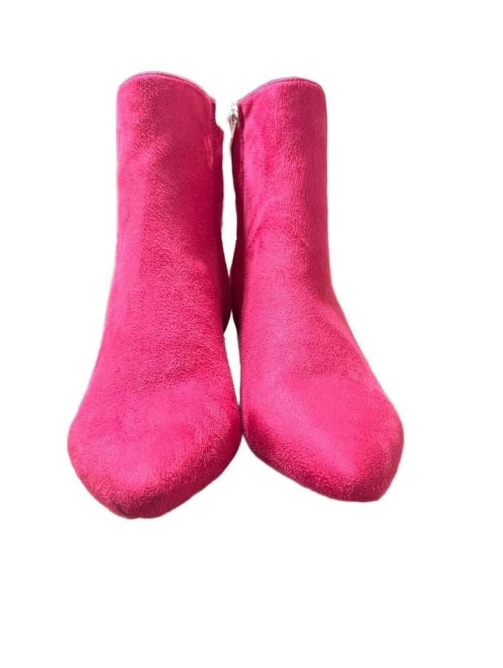 Hot Pink Pointed Toe Block Heel Ankle Boots 8 1/2